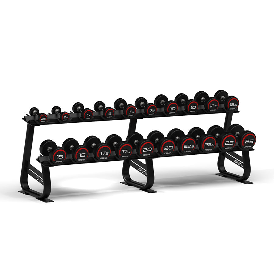 JORDAN | 10 Pair, 2 Tier Dumbell Rack