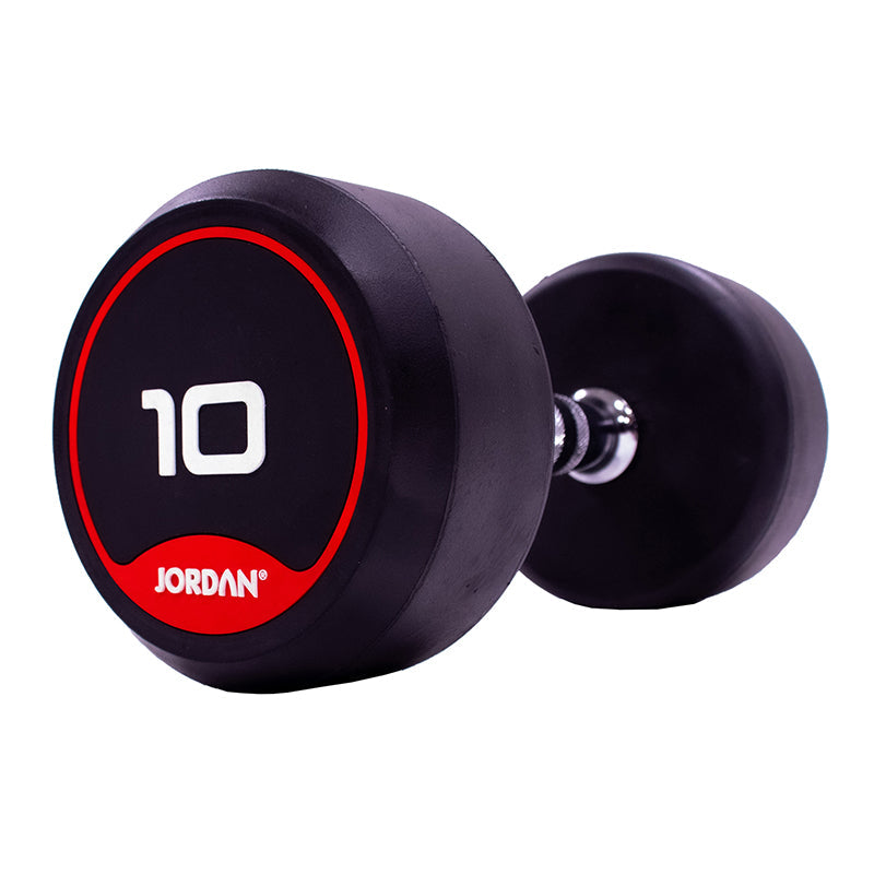 JORDAN | 1-10kg Rubber Dumbbell Set (10 Pairs)